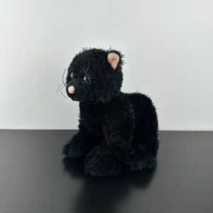 Ganz Webkinz Black Cat 8" HM135 Plush Stuffed Animal Kitty Web Kinz No Code